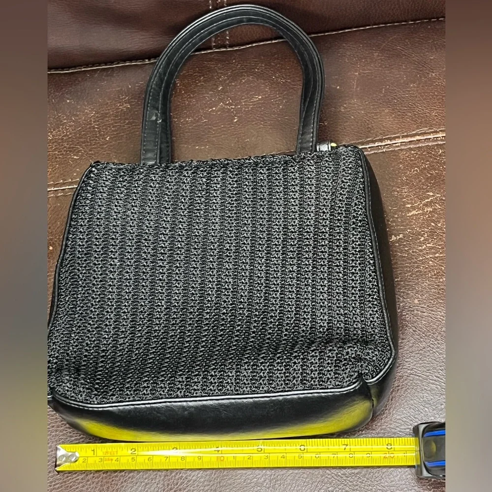 Vintage Mondani New York Handbag rayon woven satchel Shoulder Bag Purse